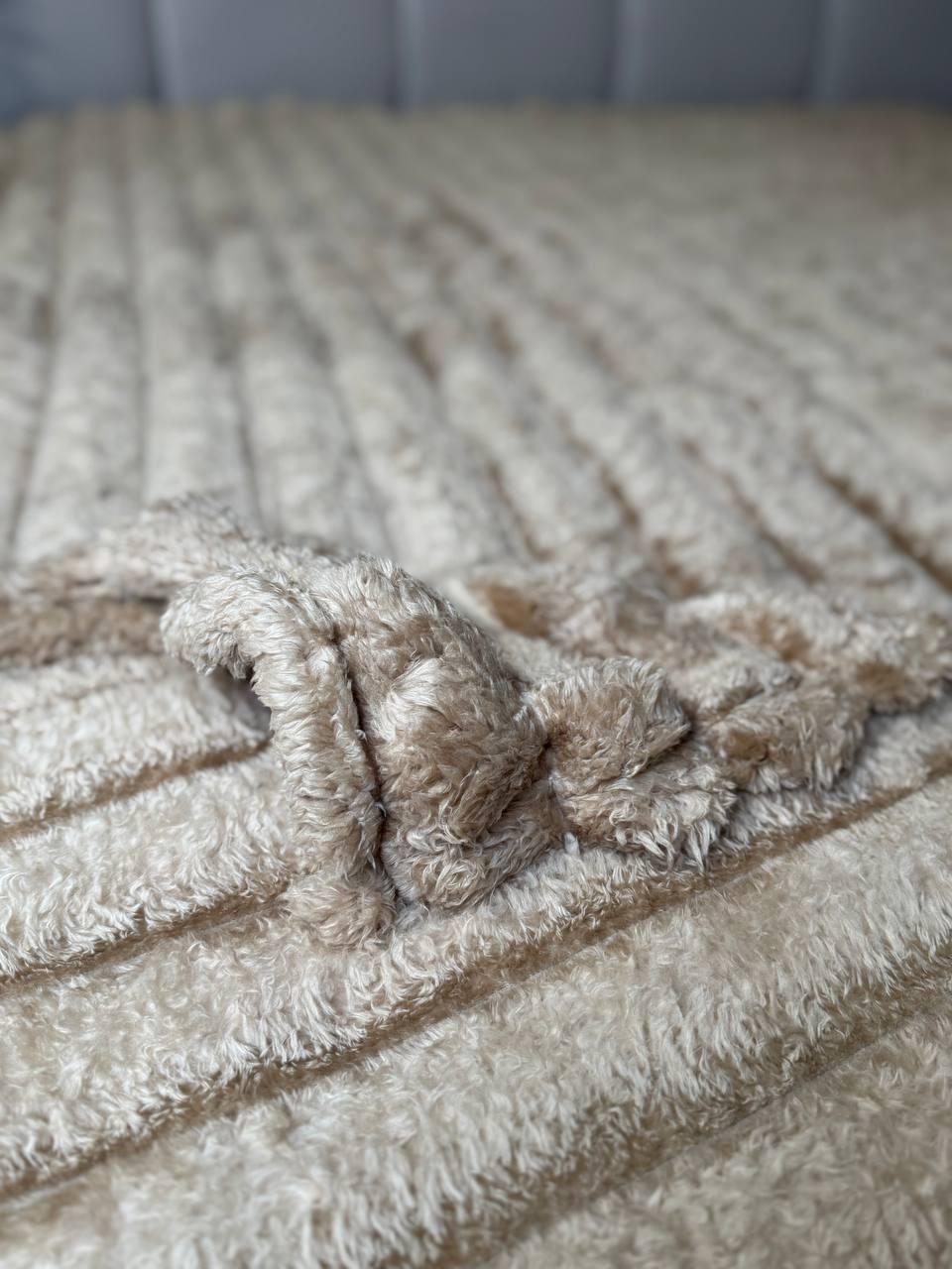 Плед пухнастий 200x230 см Коричневий (П4К-Am-sharp-002) - фото 2