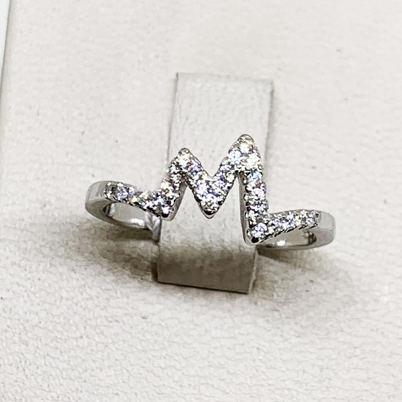 Кольцо серебряное с кубическим цирконием р. 17 1,83 г (1716218386)