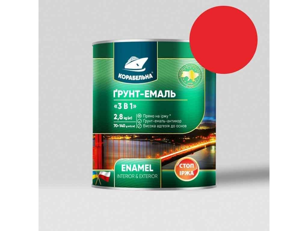 Грунт-эмаль КОРАБЕЛЬНАЯ 3в1 2,8 кг Красный (1011580)