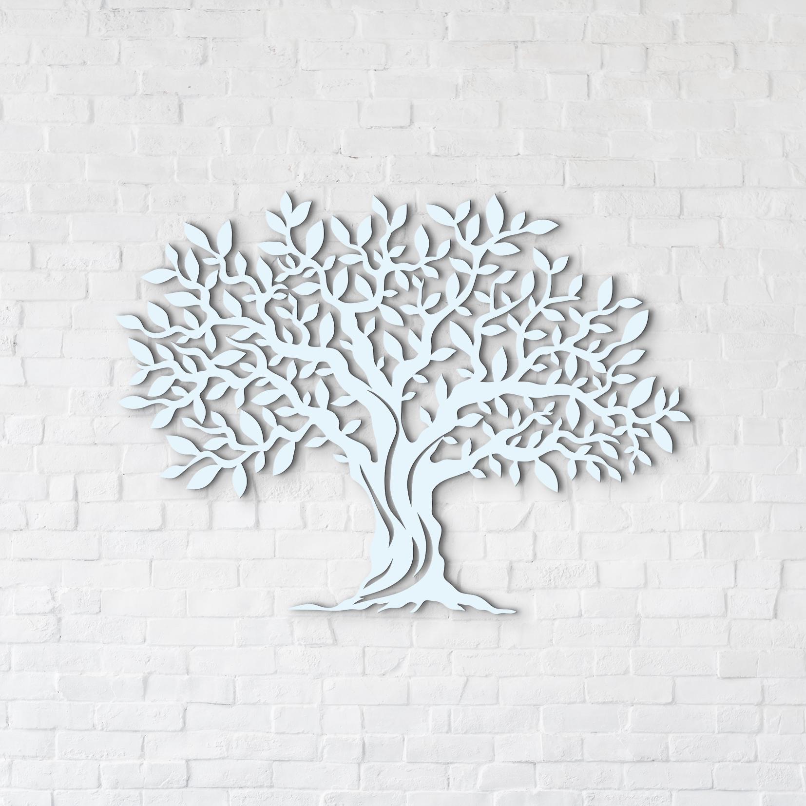 Декоративное панно из дерева Woodyard Дерево жизни 95x70 см Белый матовый (0022sWhite37) - фото 2