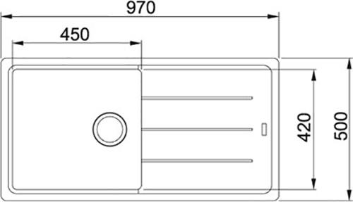 Кухонна мийка Franke Basis BFG 611-97 гранітна врізна оборотна Білий (114.0363.934) - фото 2