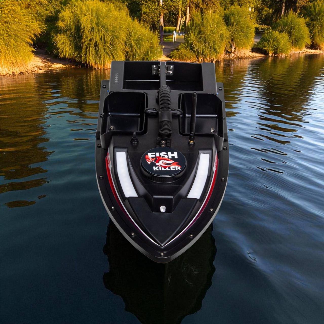 Човник короповий для завезення підгодовування Fish Killer Hunter з GPS на 100 пікселів 4 бункери автопілот до 2 кг до 500 м (2667664521) - фото 4 Човник короповий для завезення підгодовування Fish Killer Hunter з GPS на 100 пікселів 4 бункери автопілот до 2 кг до 500 м (2667664521) - фото 4