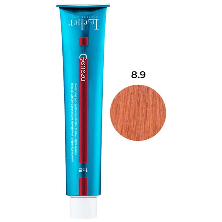 Крем-фарба для волосся професійна стійка Le Cher Geneza 100 мл 8.9 (8BC) світло-карамельний блонд (2505230193)