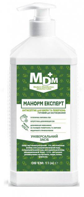 Антисептик для шкіри та поверхонь МДМ Манорм Експерт з дозатором 1 л