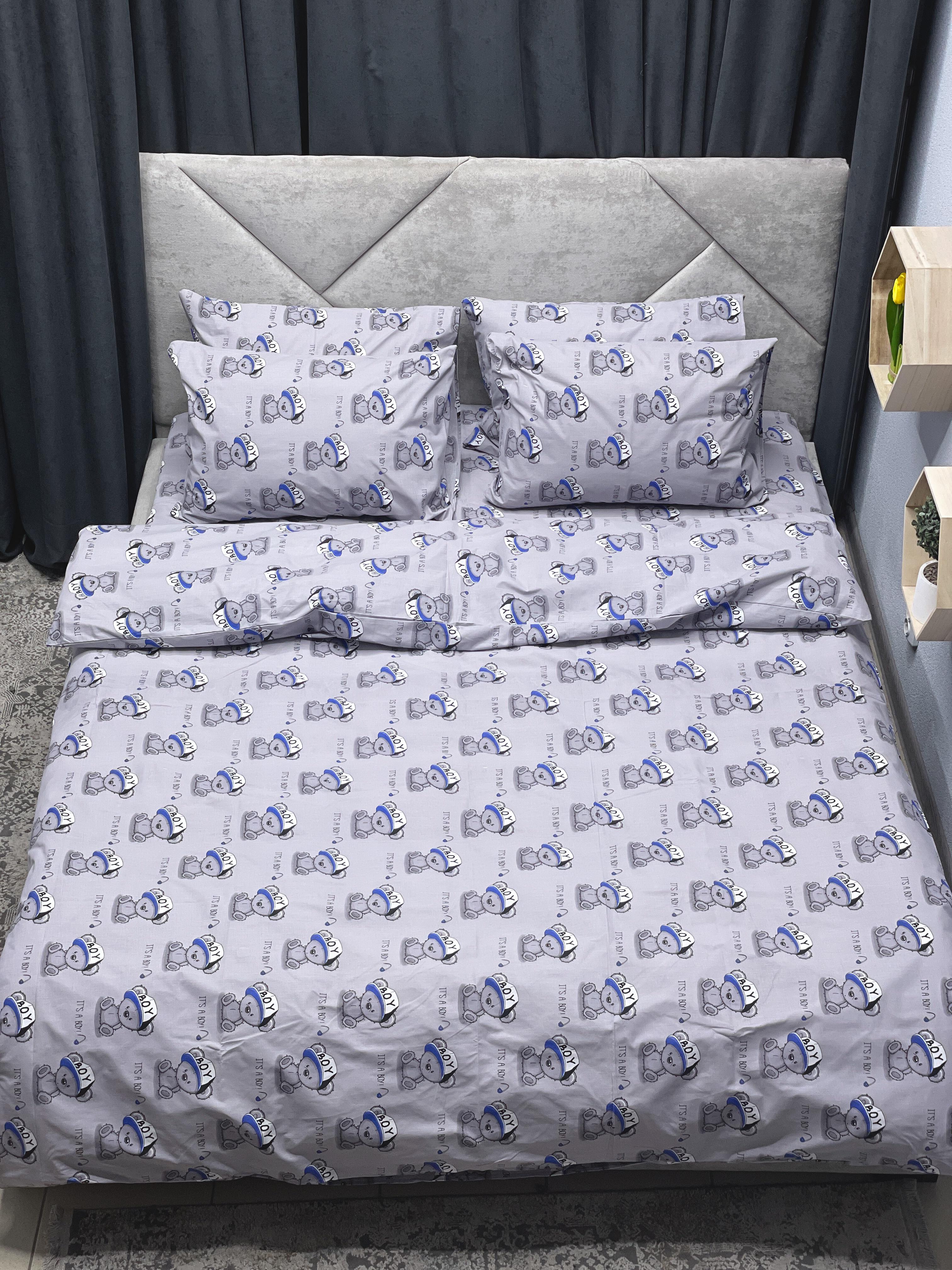 Комплект постельного белья Ego-textile 029DW безевый с рисунком животных (198601461)