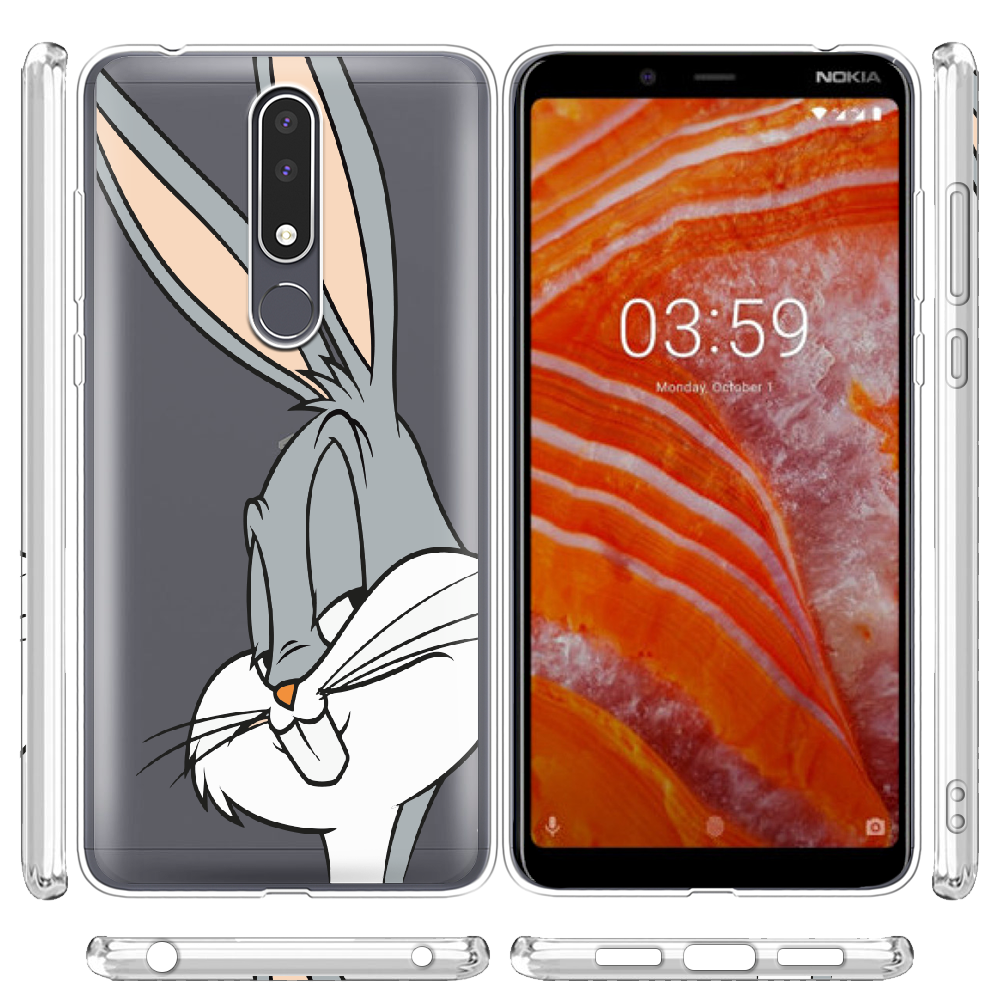 Чохол BoxFace Nokia 3.1 Plus Lucky Rabbit Прозорий силікон (36116-bk81-36116) - фото 3