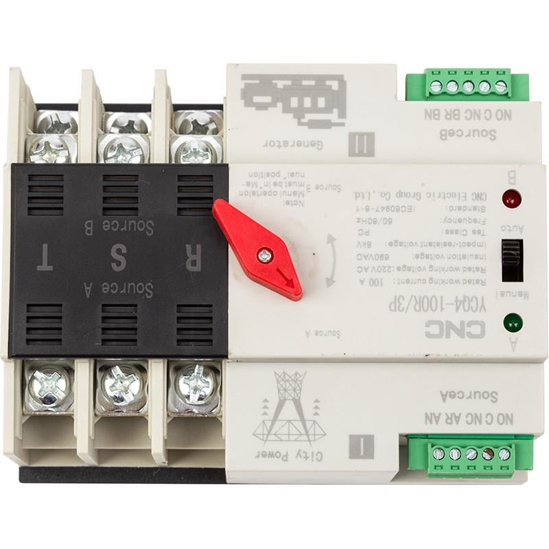 Перемикач автоматичний CNC YCQ4-100R/3P 220V 100A