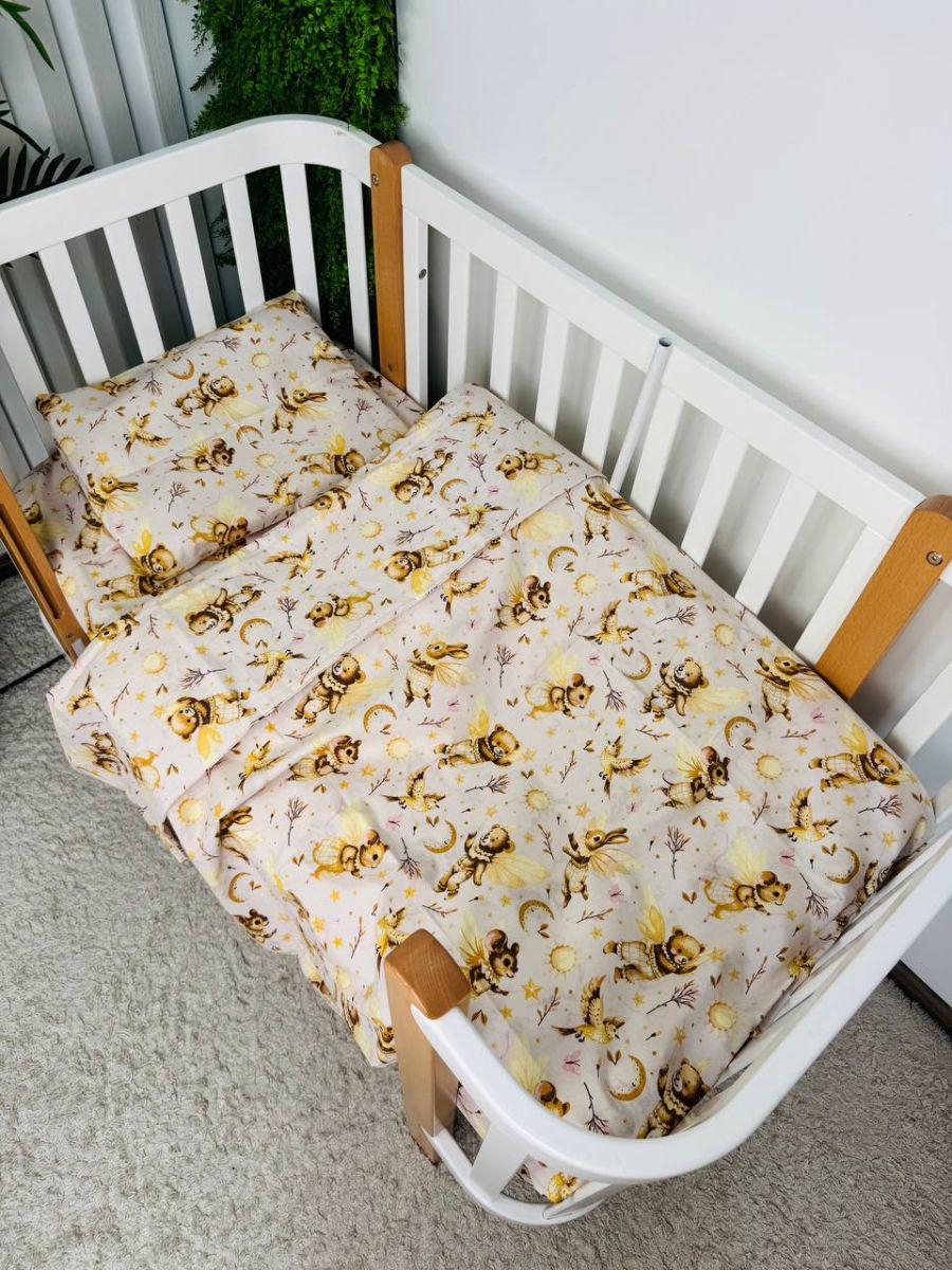 Комплект постельного белья детский наволочка/поддодеяльник/простыня 120х60 см (4412)