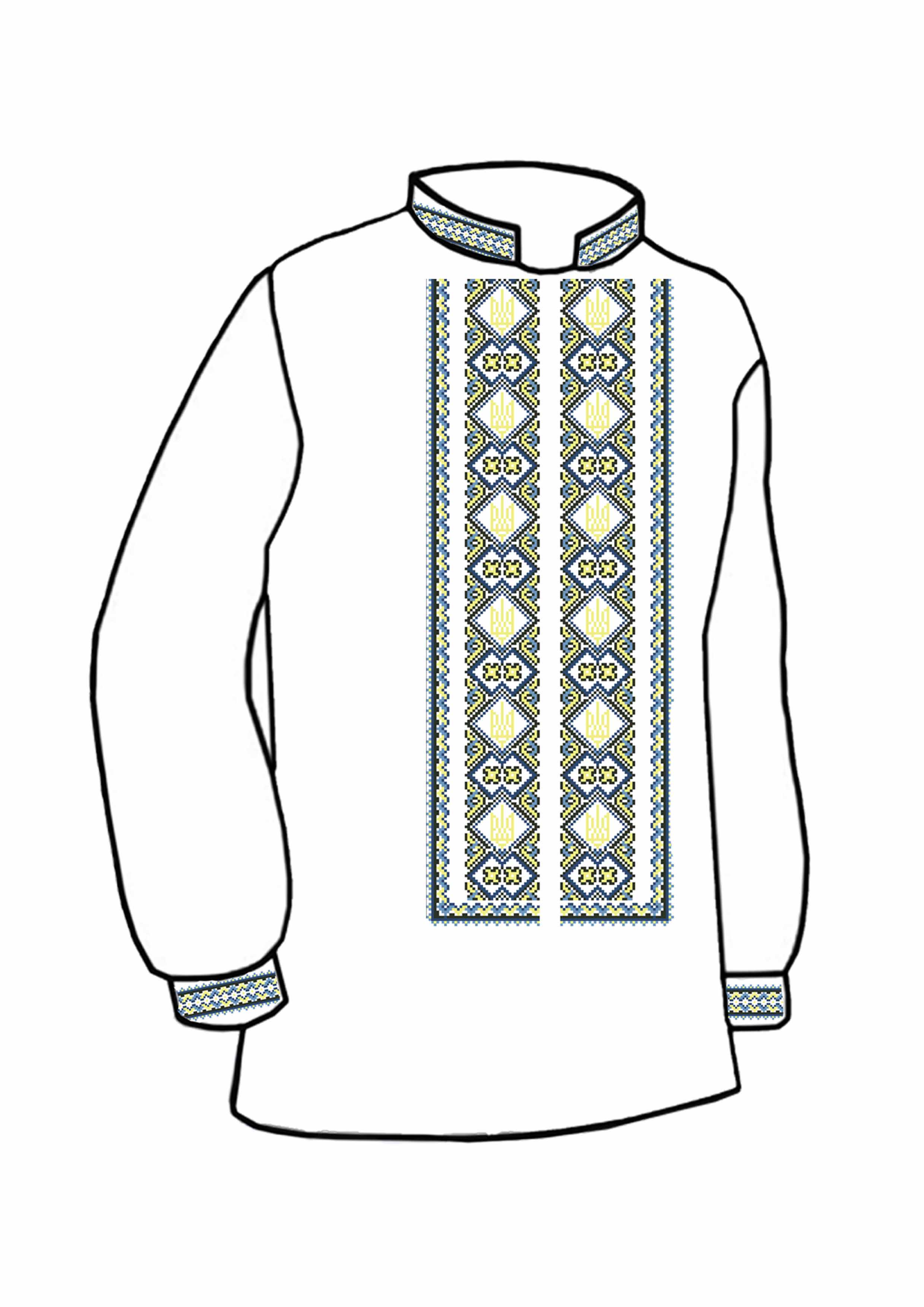 Заготовка для вишивки нитками або бісером сорочка СЧ-32 домоткане полотно Заготовка для вишивки нитками або бісером сорочка СЧ-32 домоткане полотно