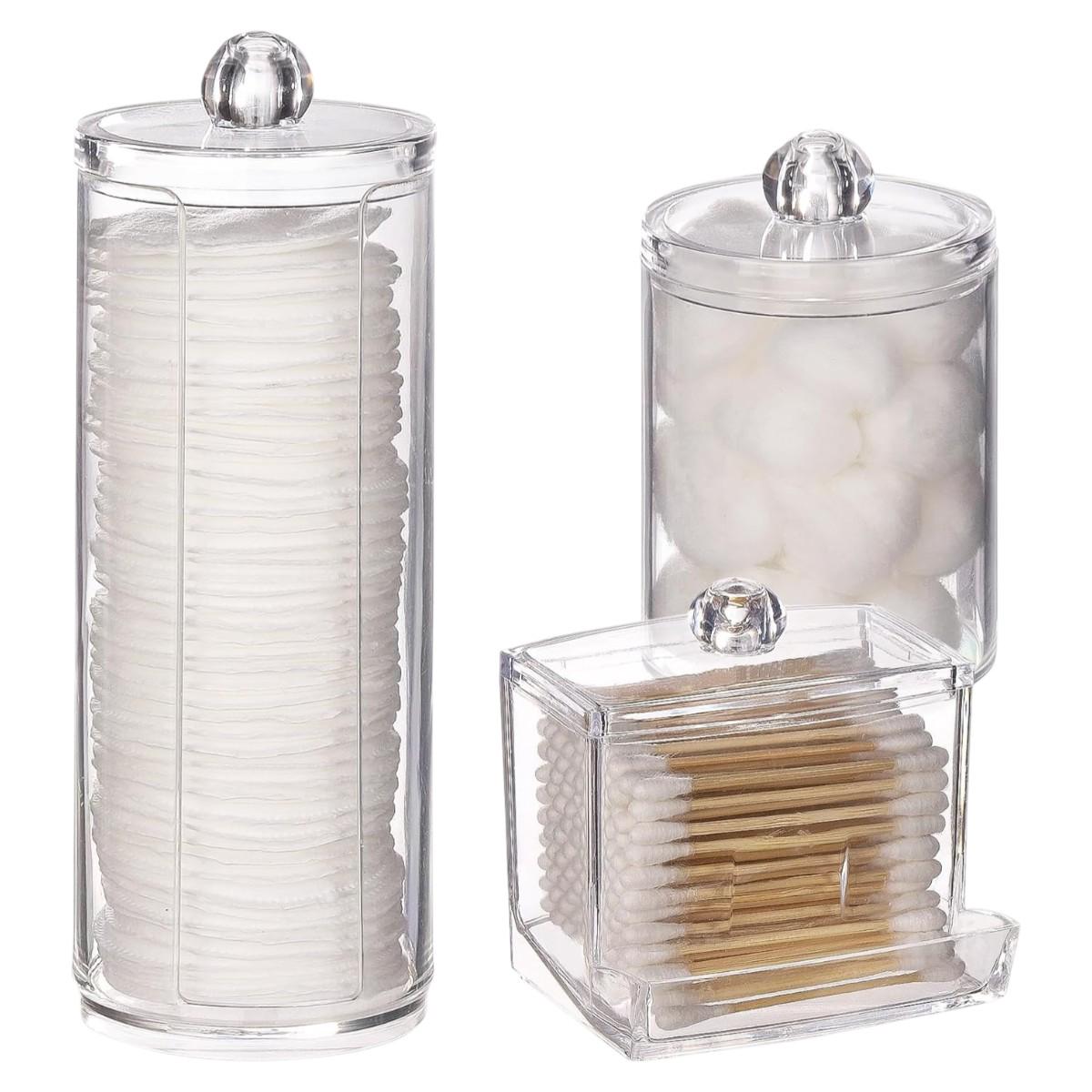 Набор органайзеров для ватных палочек и дисков Multifunctional storage box 3 шт. (R10250)