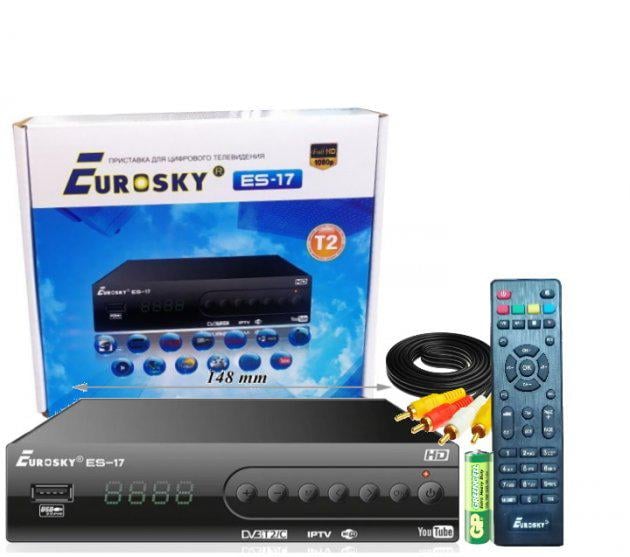 Цифровой эфирный тюнер DVB-T2 Eurosky ES-16 - фото 1