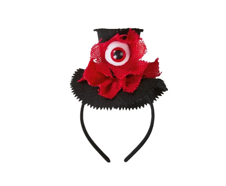 Обруч на Хэллоуин Шляпа с глазом One size Черно-красный (345134)