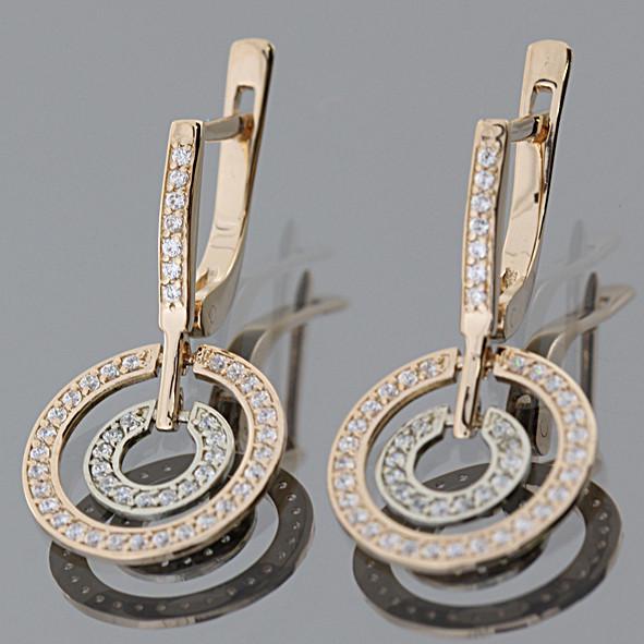 Сережки жіночі з фіанітами (1624677035)