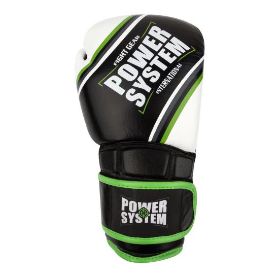 Боксерские перчатки PowerSystem PS 5006 Contender Line 16 унций Black/Green (PS-5006_16oz_Black/Green _bes316) - фото 2