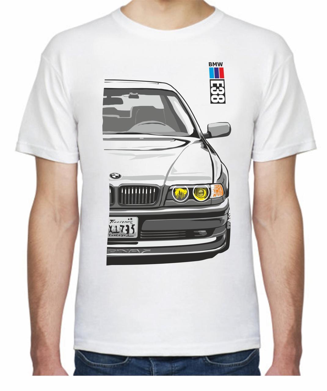 Футболка мужская Avtolife BMW E38 Alpina F 105138 S Белый (2494942931)