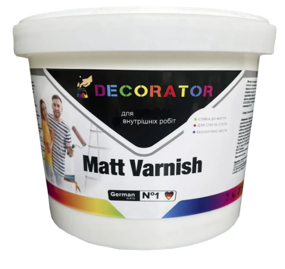 Лак матовый для декоративных покрытий DECORATOR Matt Varnish 10 л (1981506658)