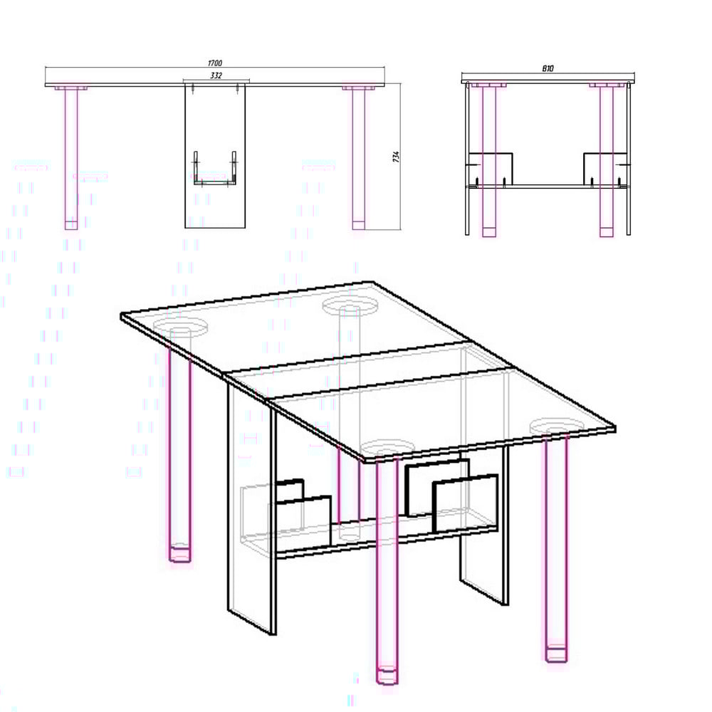 Стіл-книжка розкладний Компаніт-2 Яблуня (60c733e556ed397aa710484f) - фото 2 Стіл-книжка розкладний Компаніт-2 Яблуня (60c733e556ed397aa710484f) - фото 2