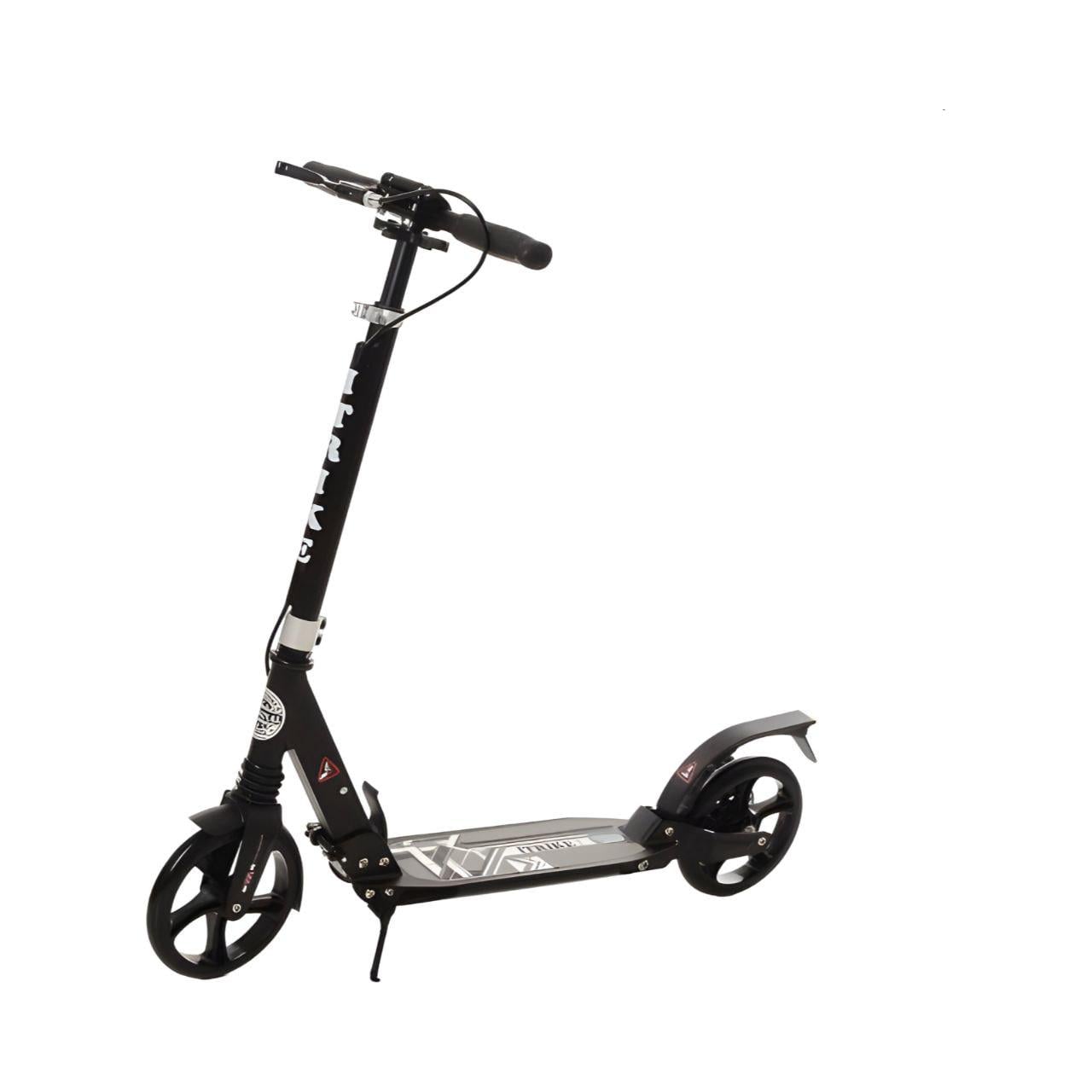 Самокат SR 2-018-8-B для взрослых с амортизаторами/дисковым тормозом замком складной (25821050)