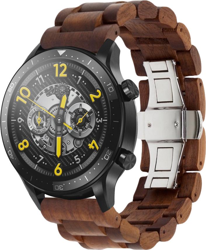 Ремешок деревянный WoodLock для Realme Watch S Pro Brown (28685-30) Ремешок деревянный WoodLock для Realme Watch S Pro Brown (28685-30)