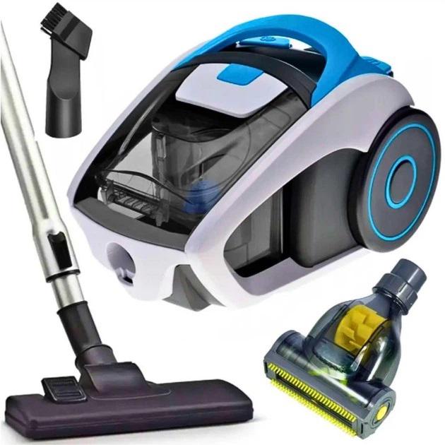 Пилосос із турбощіткою без мішка Crownberg CB-0116 контейнерний для сухого прибирання з фільтром НЕРА (13356415)