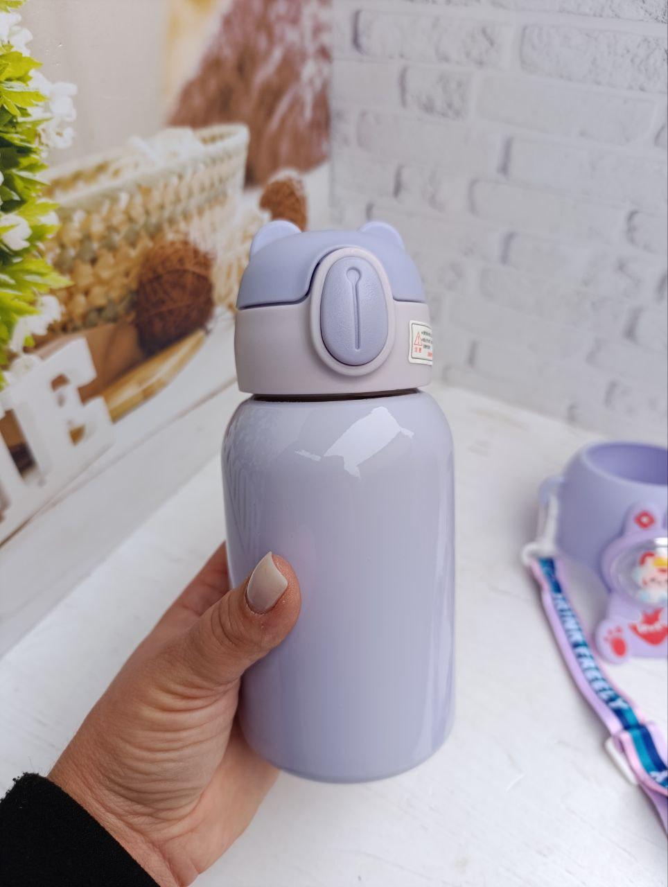 Термос детский Stenson MT-4930-500-1 из нержавеющей стали с трубочкой 500 мл Фиолетовый (MT-4930-500-1) - фото 3