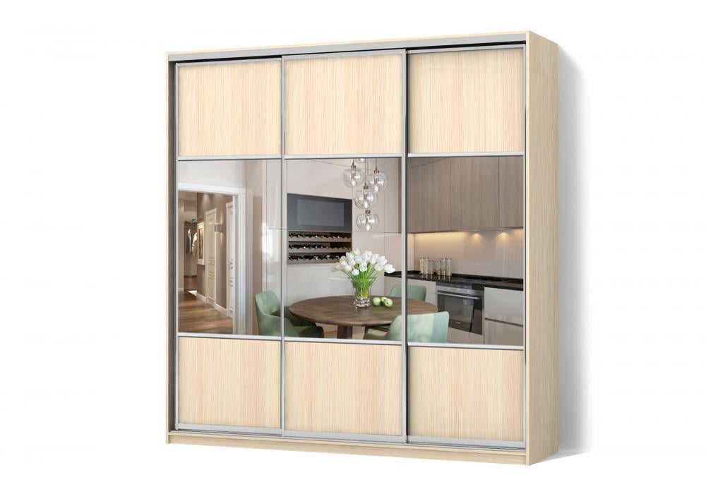 Шкаф-купе Luхe 13-13-13 CLS-II 3 двери 2200х2000х600 мм Дуб молочный (49379)