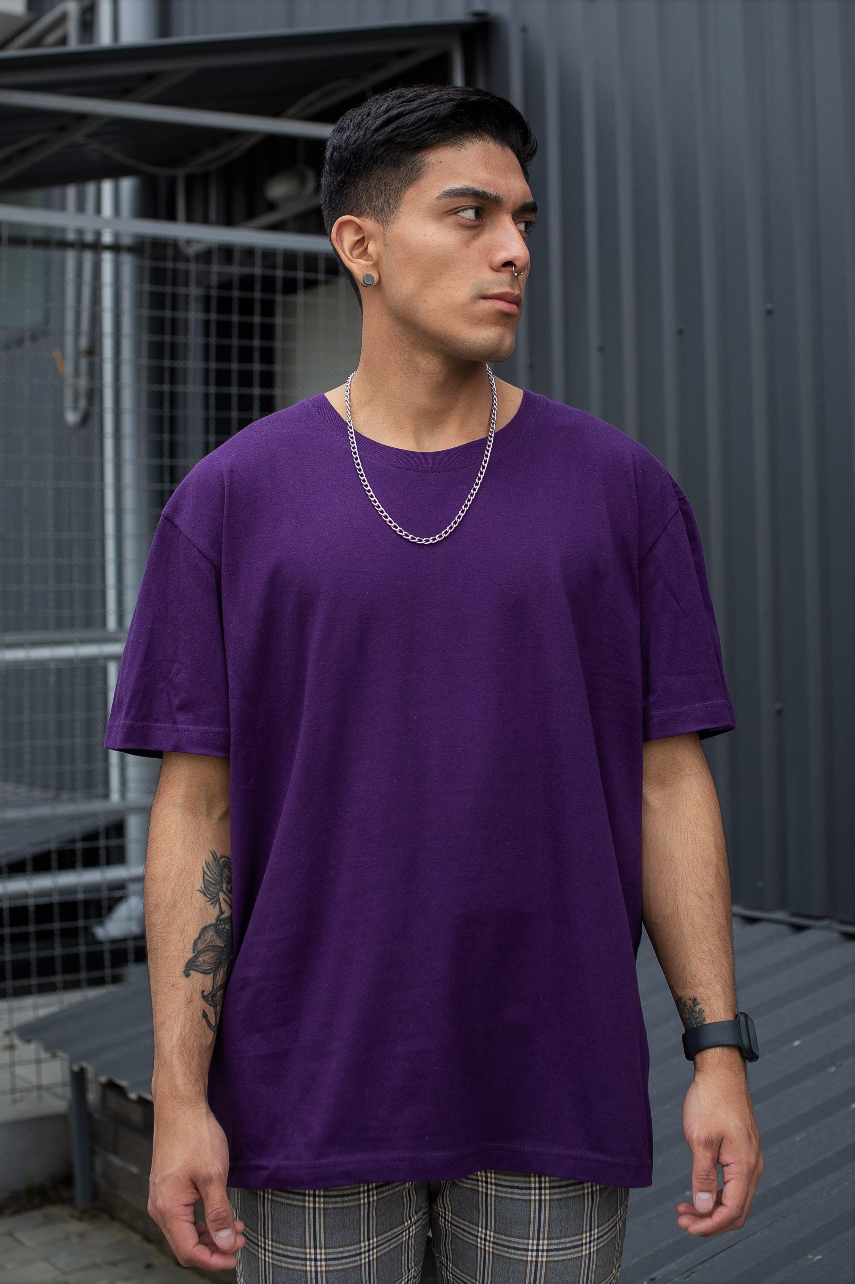 Оверсайз футболка Without Great Man S/M Purple (M8042914)