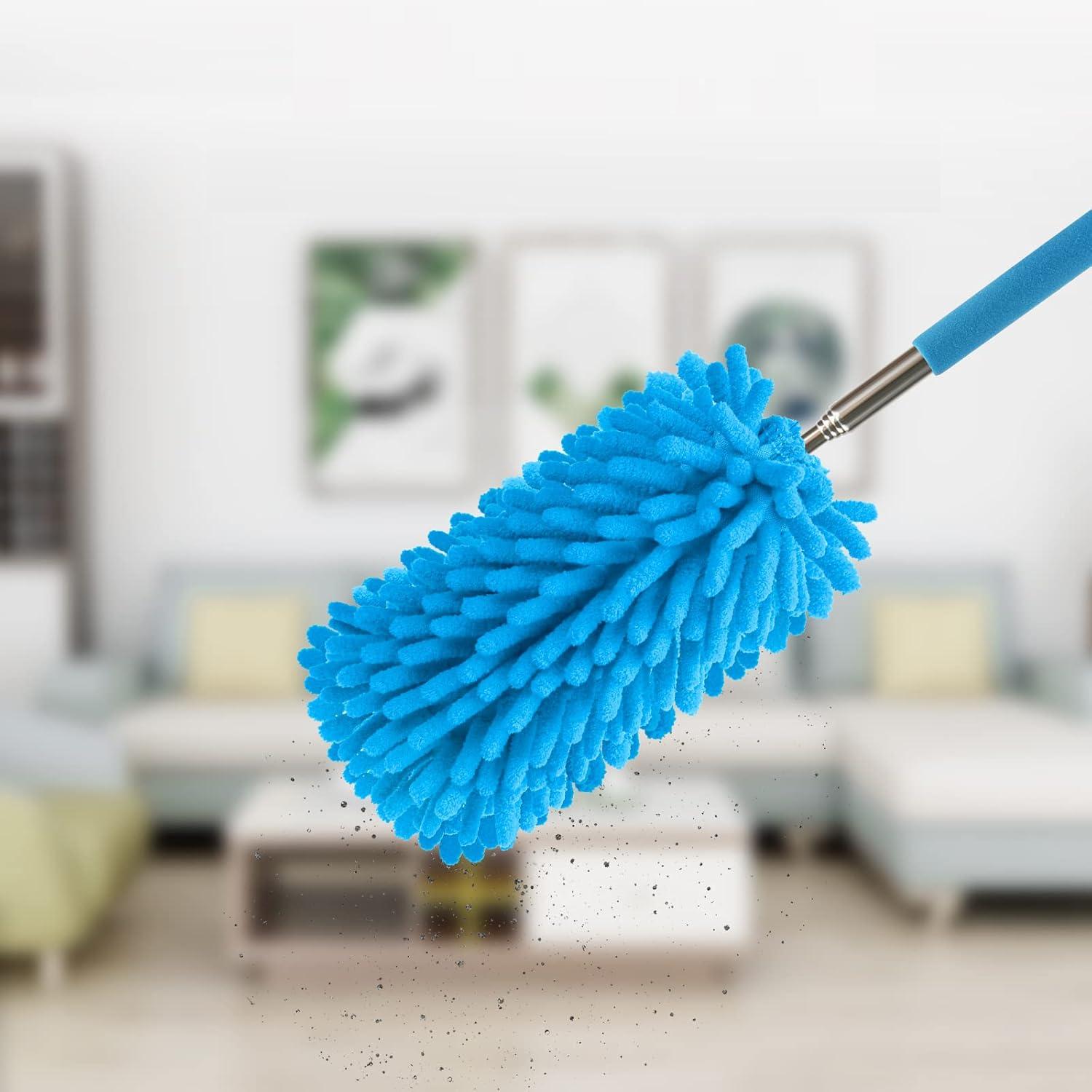 Щетка для уборки пыли телескопическая со съемной насадкой Голубой (2536406412) - фото 5 Щетка для уборки пыли телескопическая со съемной насадкой Голубой (2536406412) - фото 5