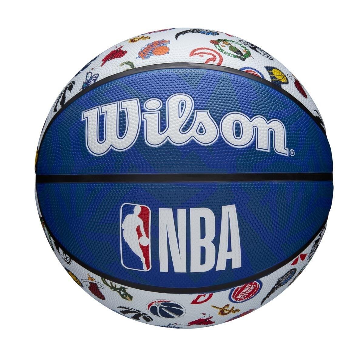 М'яч баскетбольний Wilson NBA All Team Basketball Outdoor 7 7 вуличний (WTB1301XBNBA) - фото 1