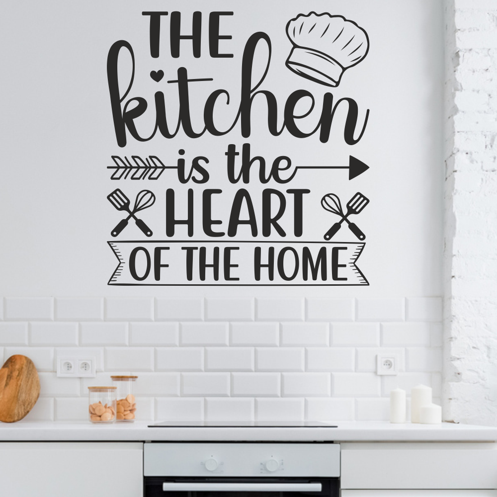 Наклейка Happy Pocket Kitchen is the heart 93х97 см Чорний матовий (HP-072M-070M) - фото 3