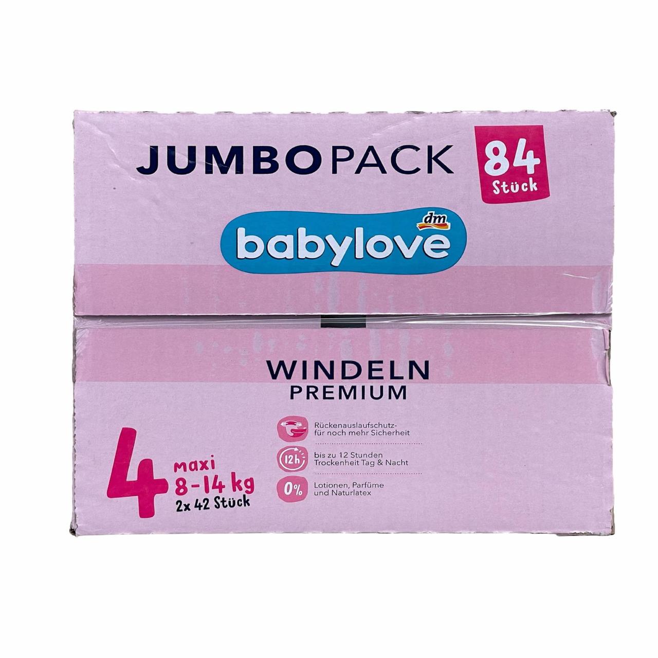 Підгузки дитячі Babylove 4 Jumbo Pack 8-14 кг 84 шт. (2236248379) - фото 3