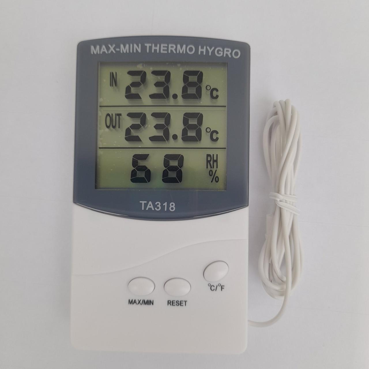 Термометр-гігрометр ТА318 з виносним датчиком 140 см Білий - фото 5 Термометр-гігрометр ТА318 з виносним датчиком 140 см Білий - фото 5