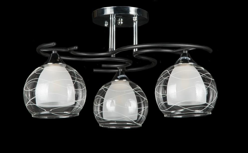 Люстра с плафонами Splendid Ray (L9580B/3 CR+BLK)
