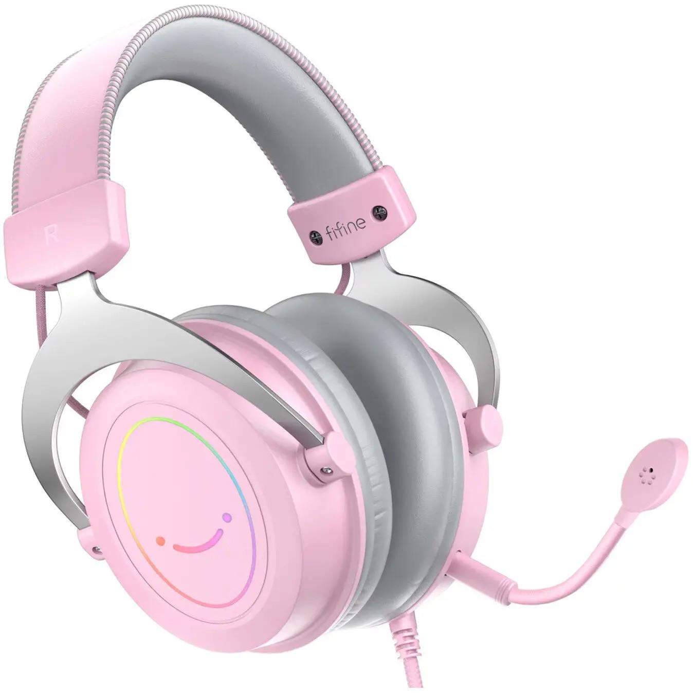 Навушники з мікрофоном FIFINE H3 RGB Pink (569012) - фото 2 Навушники з мікрофоном FIFINE H3 RGB Pink (569012) - фото 2