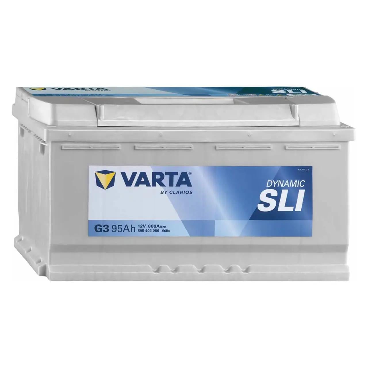 Автомобильный аккумулятор Varta Dynamic SLI 12V 95 Ah 800А R+ для легкового авто (595402080) Автомобильный аккумулятор Varta Dynamic SLI 12V 95 Ah 800А R+ для легкового авто (595402080)