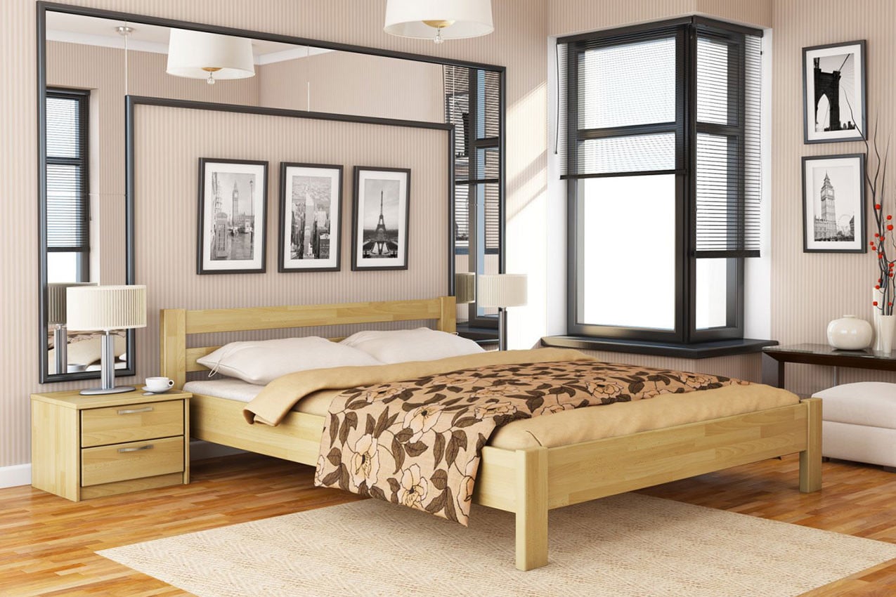 Кровать деревянная РЕНАТА 200х180 см Бук