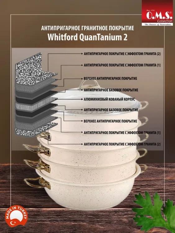 Пароварка OMS Collection 6091-C с гранитным покрытием 6 секций 28 см 5,8 л Слоновая кость (1939455425) - фото 10