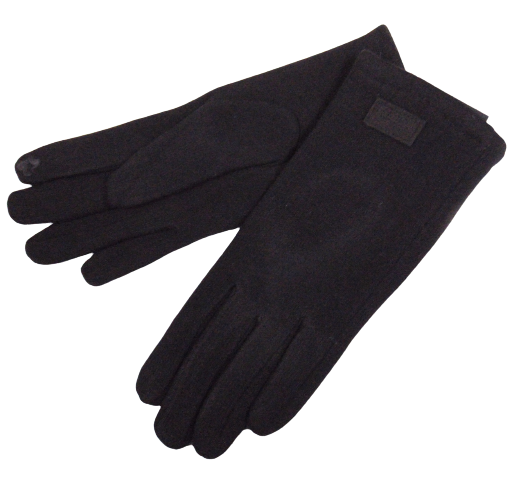 Перчатки сенсорные на кроличьем меху Anjela А177 р. 8,5 Черный (1704525984)