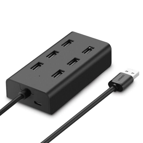 Хаб концентратор USB hub Ugreen CR130 на 7 портов USB 2.0 Черный (1187) Хаб концентратор USB hub Ugreen CR130 на 7 портов USB 2.0 Черный (1187)