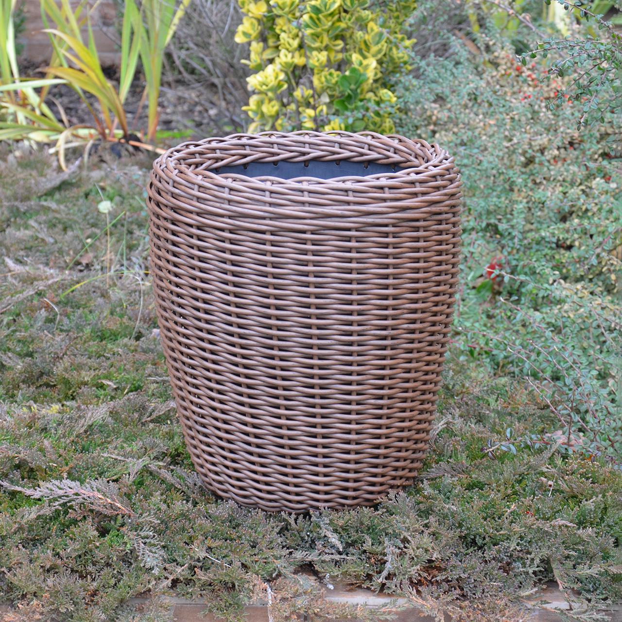 Кашпо високе для квітів та рослин з штучного ротангу/ручної роботи 16 л Молочний шоколад - фото 8 Кашпо високе для квітів та рослин з штучного ротангу/ручної роботи 16 л Молочний шоколад - фото 8