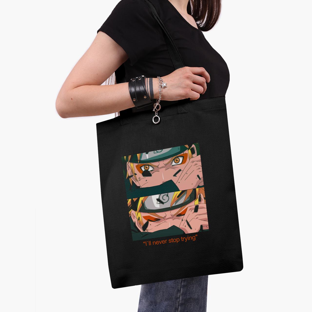 Эко сумка шоппер Naruto Uzumaki 41x35 см Черный (9227-2816-BK)
