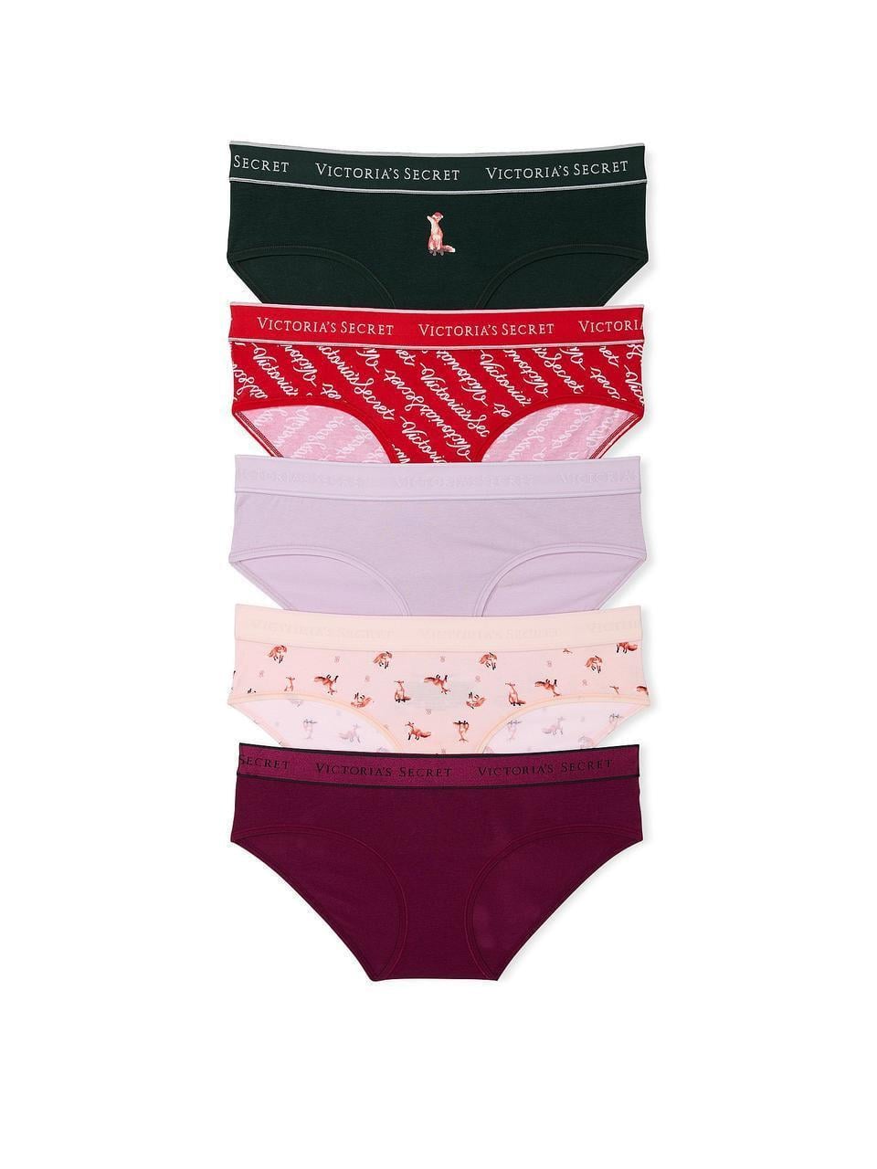 Набор трусиков Victoria Secret Cotton Logo S 5 шт. Разноцветный (2473973626)