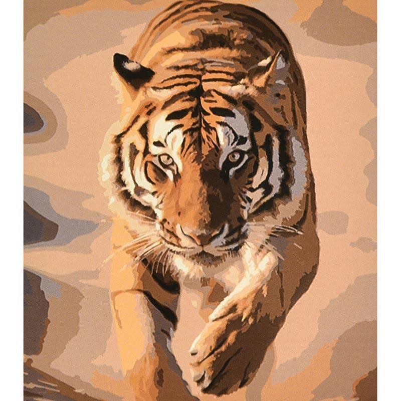 Картина по номерам Strateg Сила и грация тигра 40х50 см (VA-4673) Картина по номерам Strateg Сила и грация тигра 40х50 см (VA-4673)