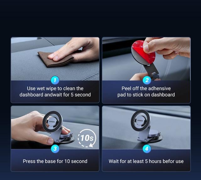 Крепление магнитное UGREEN для iPhone 16/15/14 Grey (45577) - фото 12 Крепление магнитное UGREEN для iPhone 16/15/14 Grey (45577) - фото 12