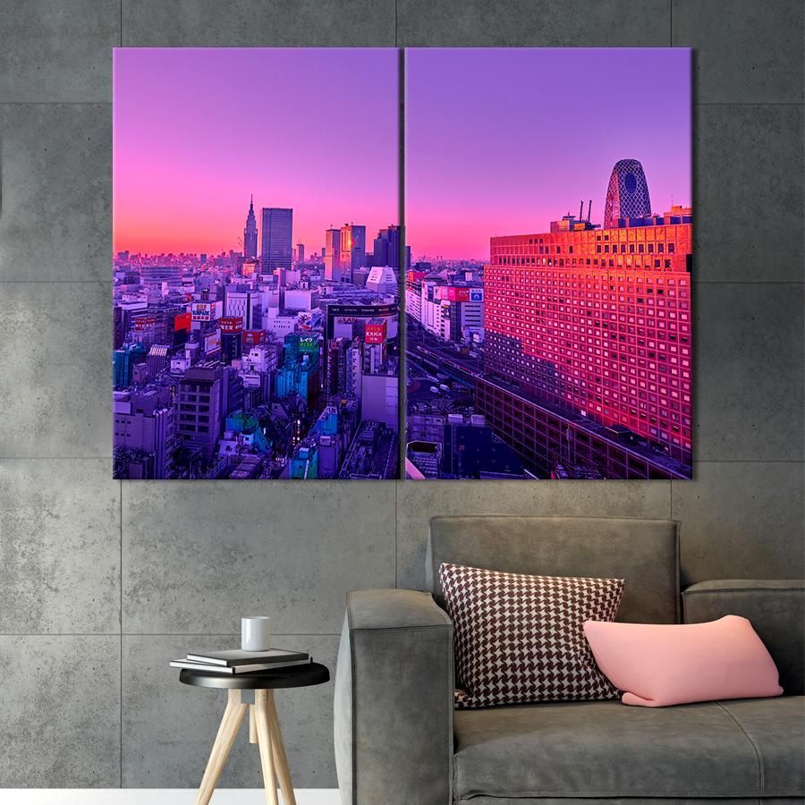 Настенний декор Рассвет над красивым городом 165x122 см (A616-2)