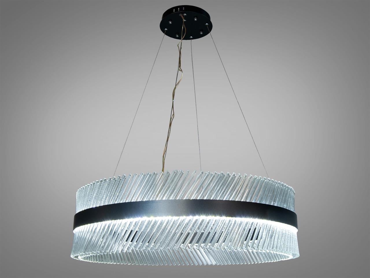 Люстра LED хрустальная 7002-800PB-LS для зала 105W (2603432507)