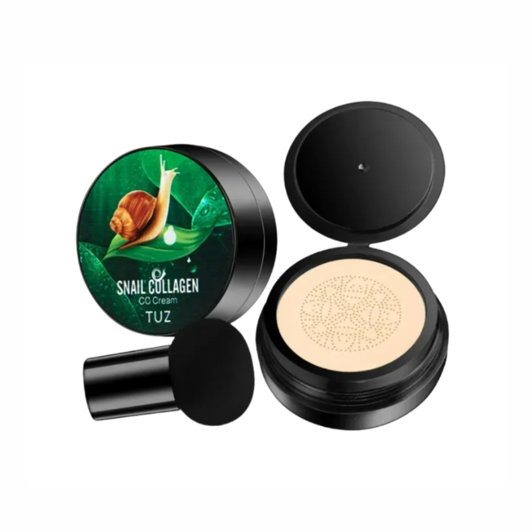 Кушон для обличчя з екстрактом равлика Tuz Snails Collagen CC Cream 01-Бежевий світлий 20 мл (27303286)