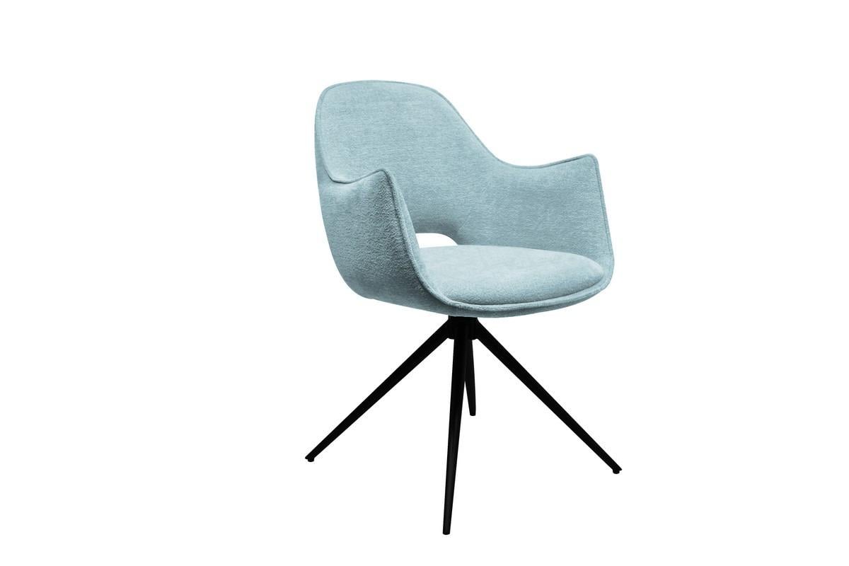 Стул поворотный Vetro Mebel R-150 металл/ткань Черный (R-150-blue-grey/black)