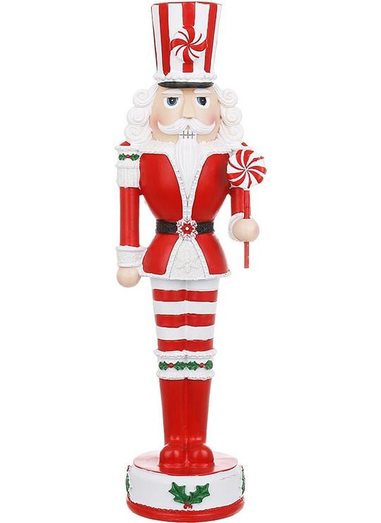 Фигура декоративная Щелкунчик Candy 33 см Красный с белым