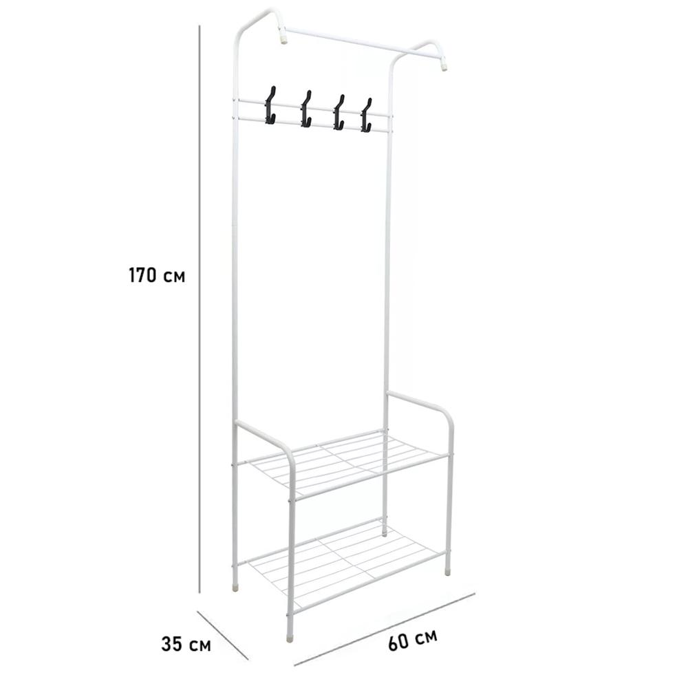 Стійка для одягу та взуття Clothes Rack CR-05 Білий (SS-06) - фото 4